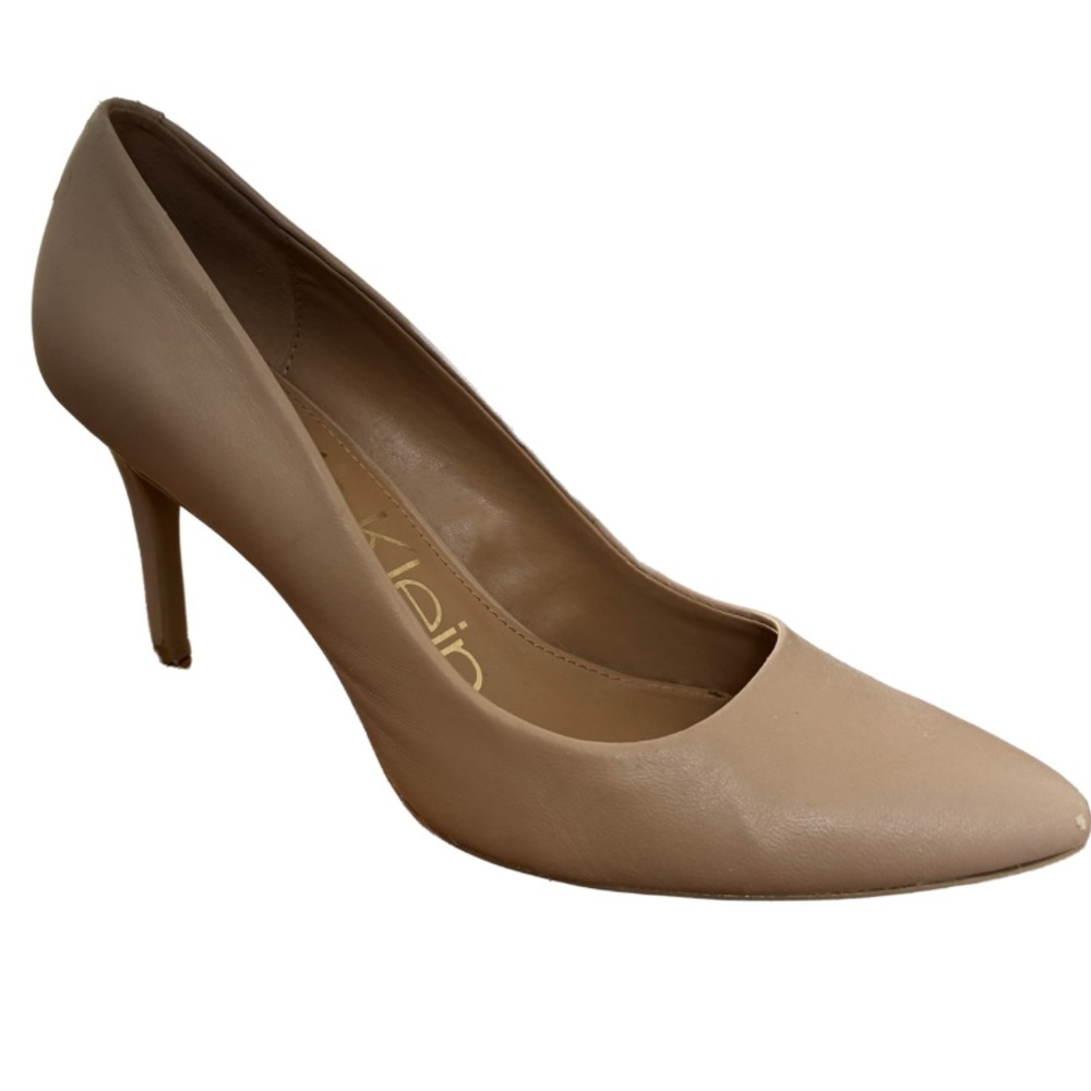 Calvin Klein Gayle Pump Nude Gold Embellishment - Women’s Size 8.5